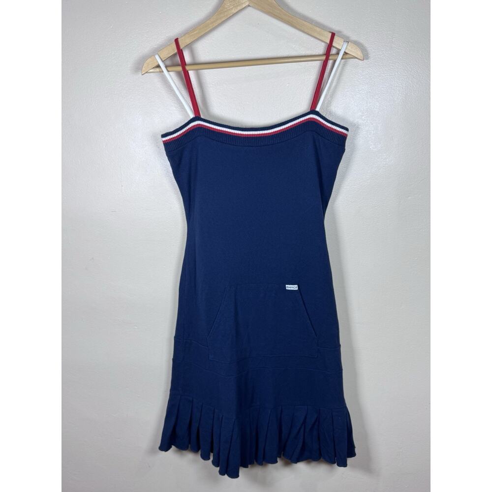 Lady Enyce Womens Mini Dress Y2K Tennis Preppy Cotton M Pleated Spaghetti Strap